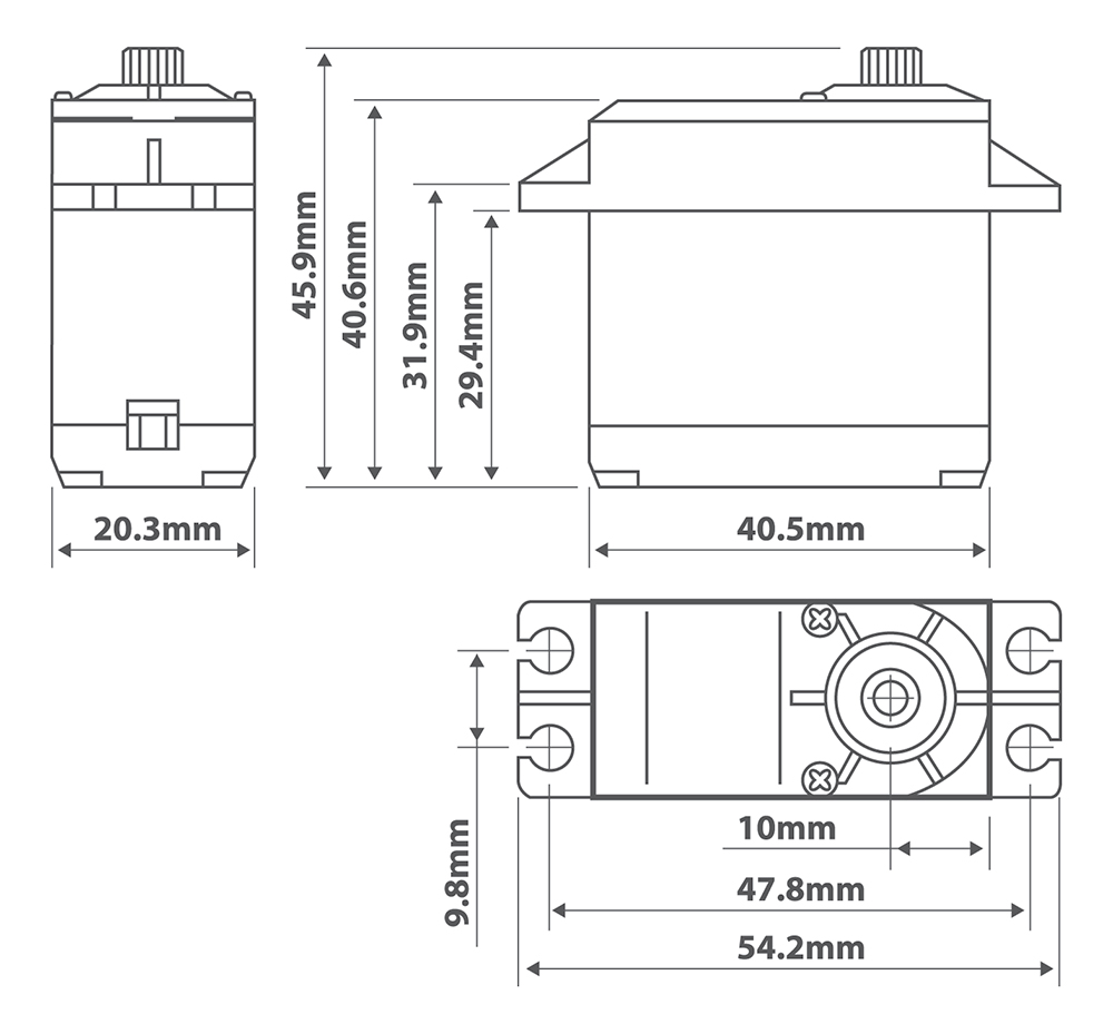 MG5510DS Servo Drawing