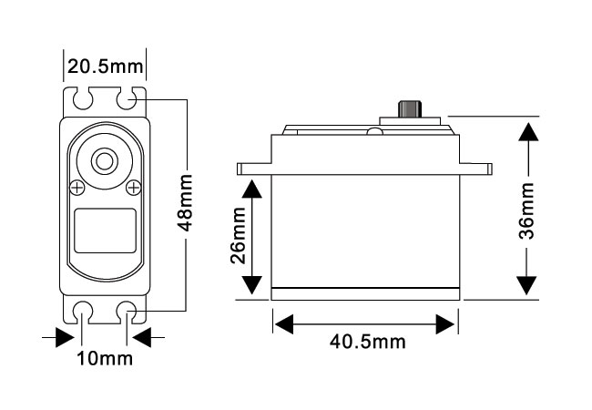 MG7232HV Servo Drawing