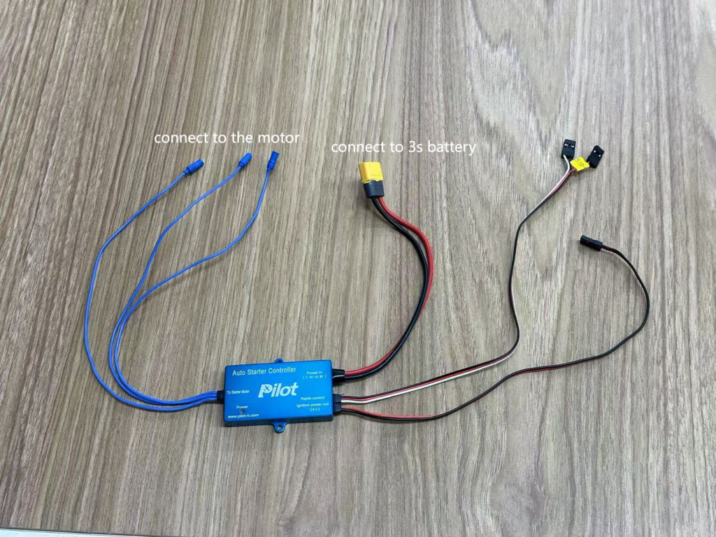 Pilot-RC auto starter controller wire connections example