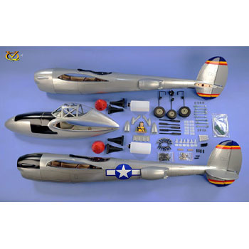 P-38 Lightning (Silver) 82.6in Wingspan ARF
