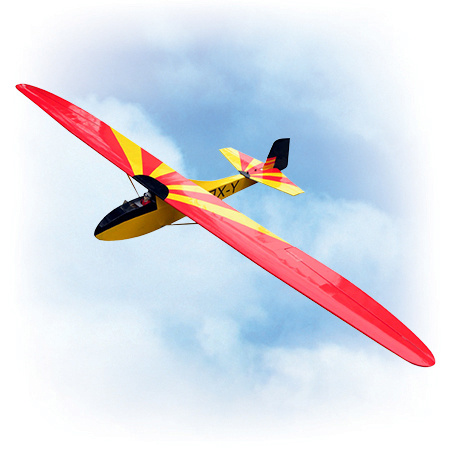 VQ Model Grunau Baby V3 82.7in Wingspan ARF Glider